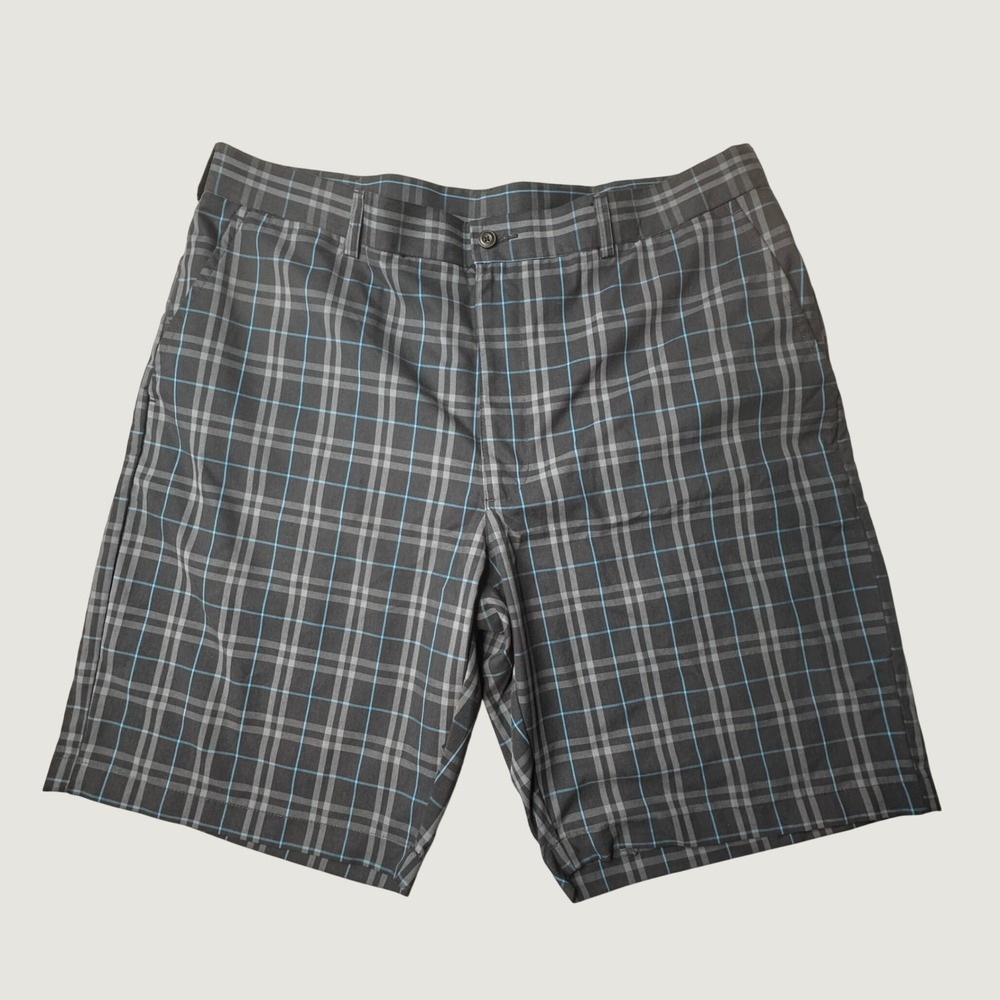 Ben Hogan Shorts Mens 38 Performance Golf Collection Navy Blue Plaid Sport